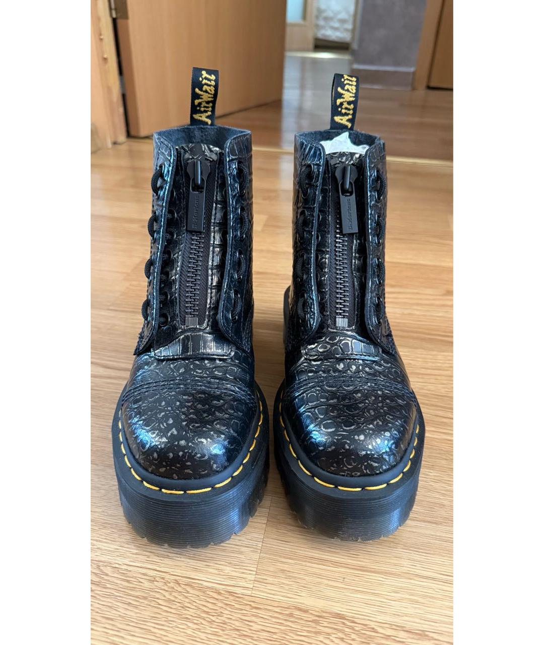 DR. MARTENS Черные кожаные ботинки, фото 2
