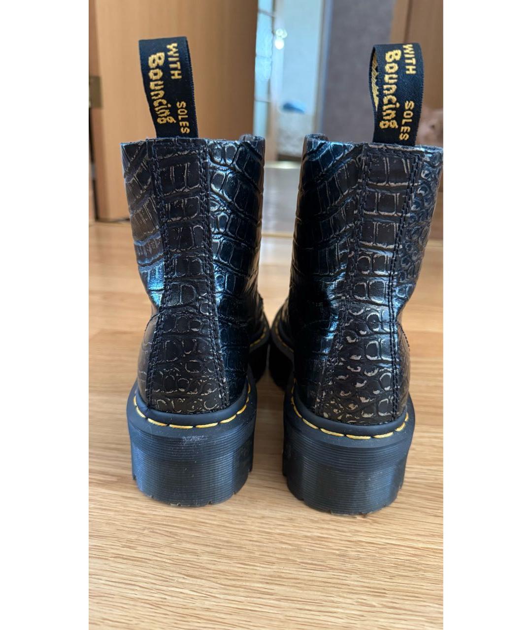 DR. MARTENS Черные кожаные ботинки, фото 4