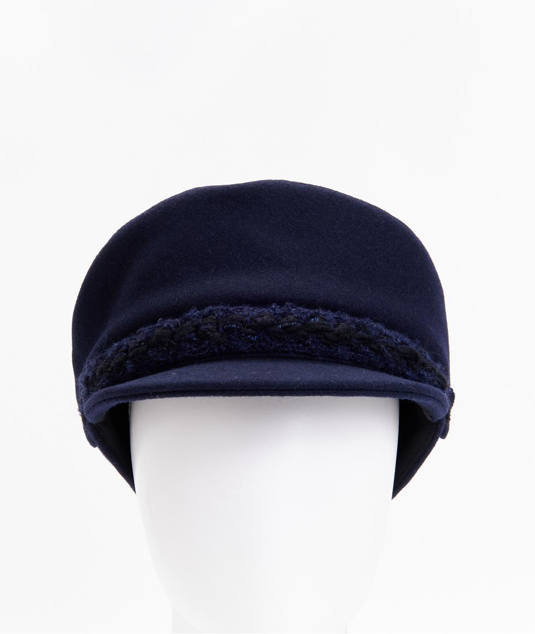 CHANEL Синяя шерстяная кепка, фото 2