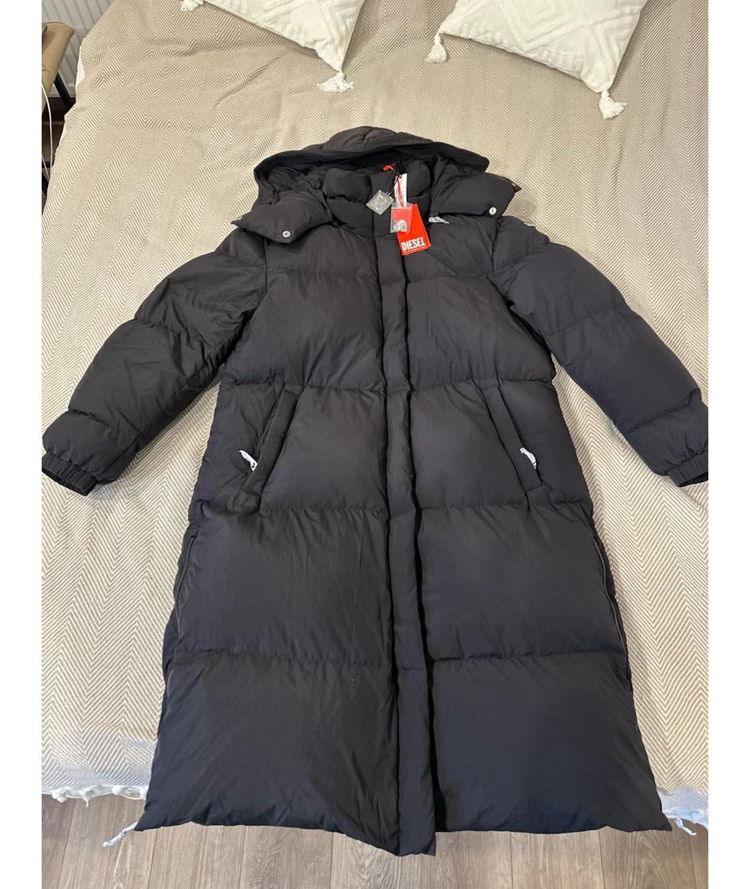 DIESEL Черный полиэстеровый пуховик, фото 8