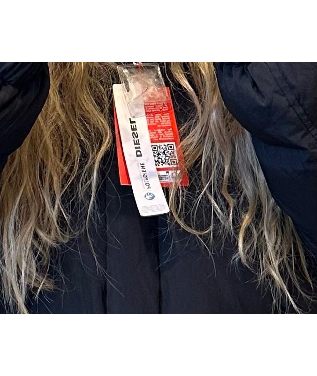 DIESEL Черный полиэстеровый пуховик, фото 6