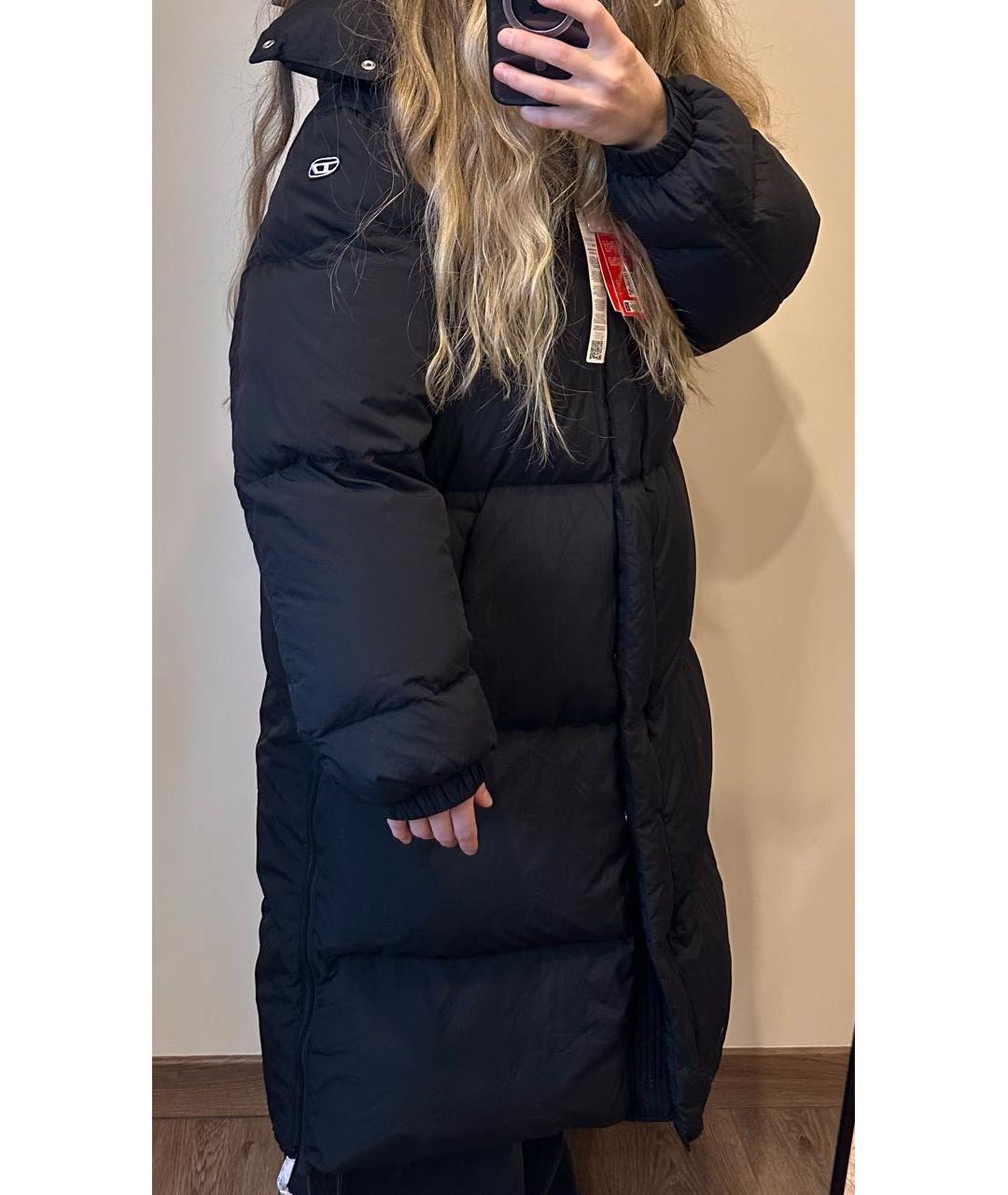 DIESEL Черный полиэстеровый пуховик, фото 2