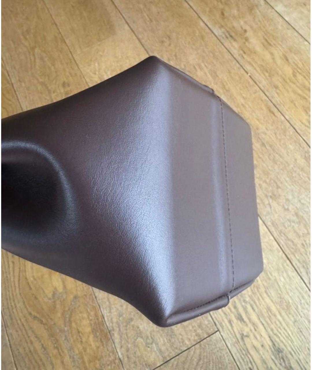 J.W.ANDERSON Бордовая кожаная сумка с короткими ручками, фото 3