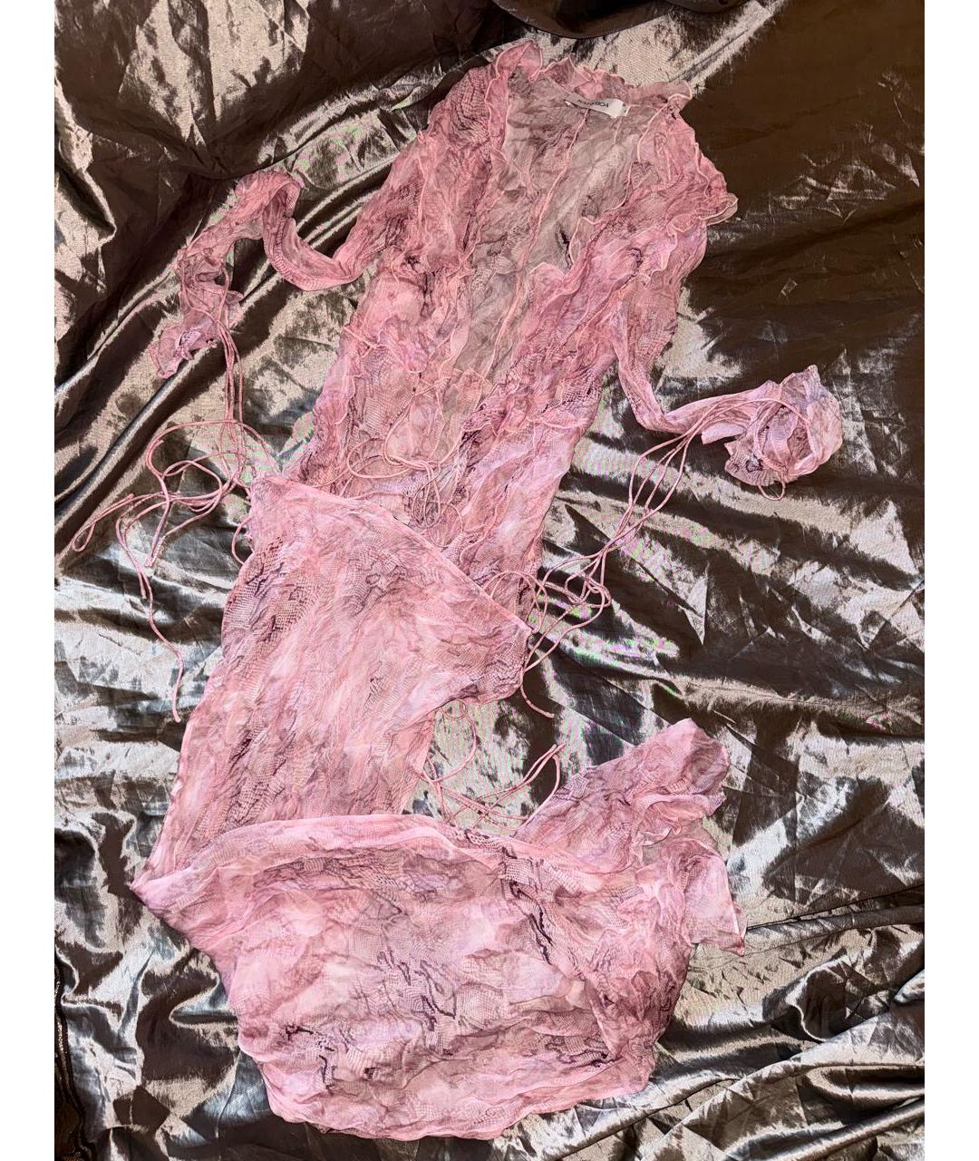 RAT&BOA Розовый вискозный костюм с юбками, фото 3