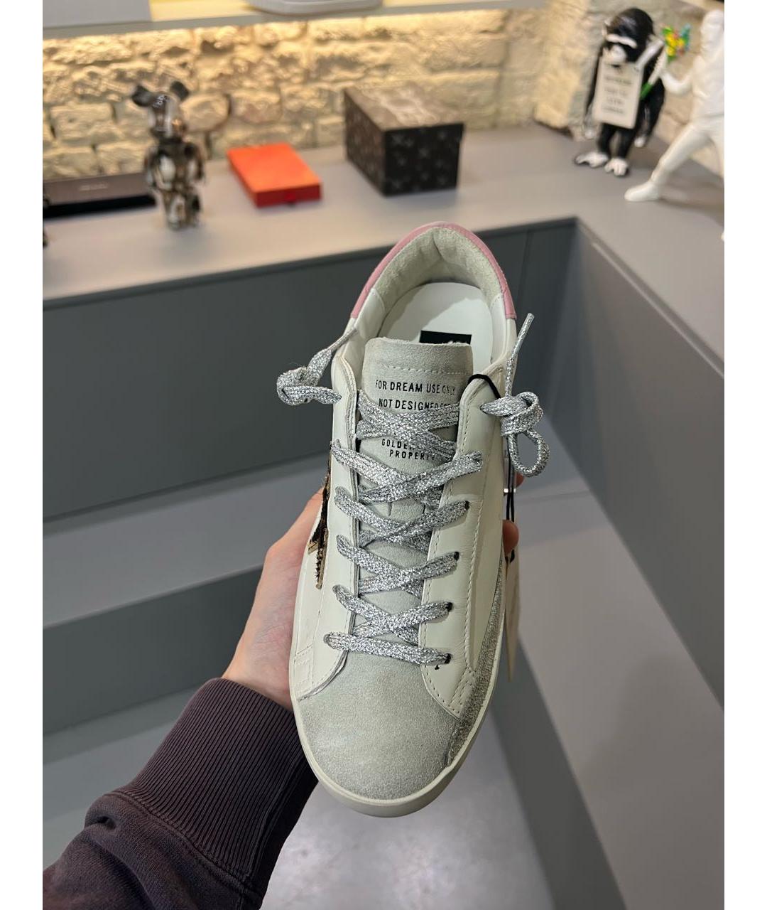 GOLDEN GOOSE DELUXE BRAND Белые кожаные кроссовки, фото 2