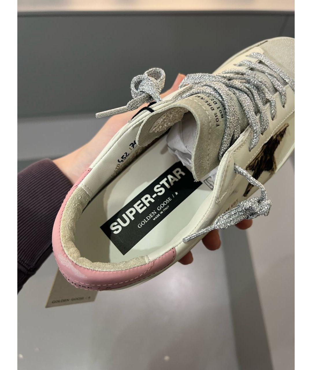 GOLDEN GOOSE DELUXE BRAND Белые кожаные кроссовки, фото 4