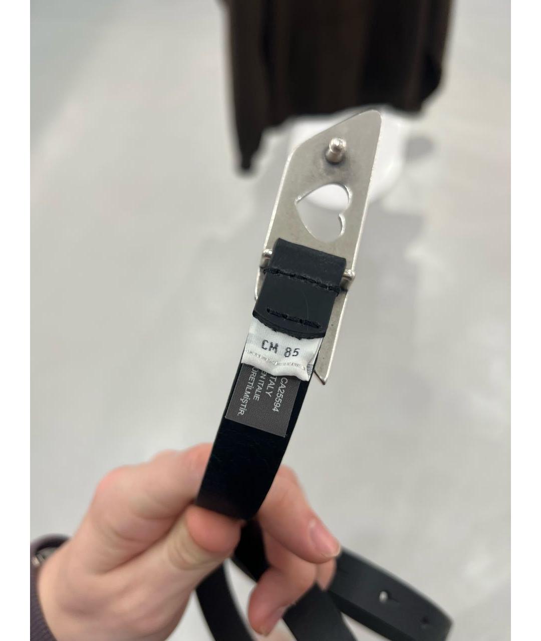 DIESEL Черный кожаный ремень, фото 4