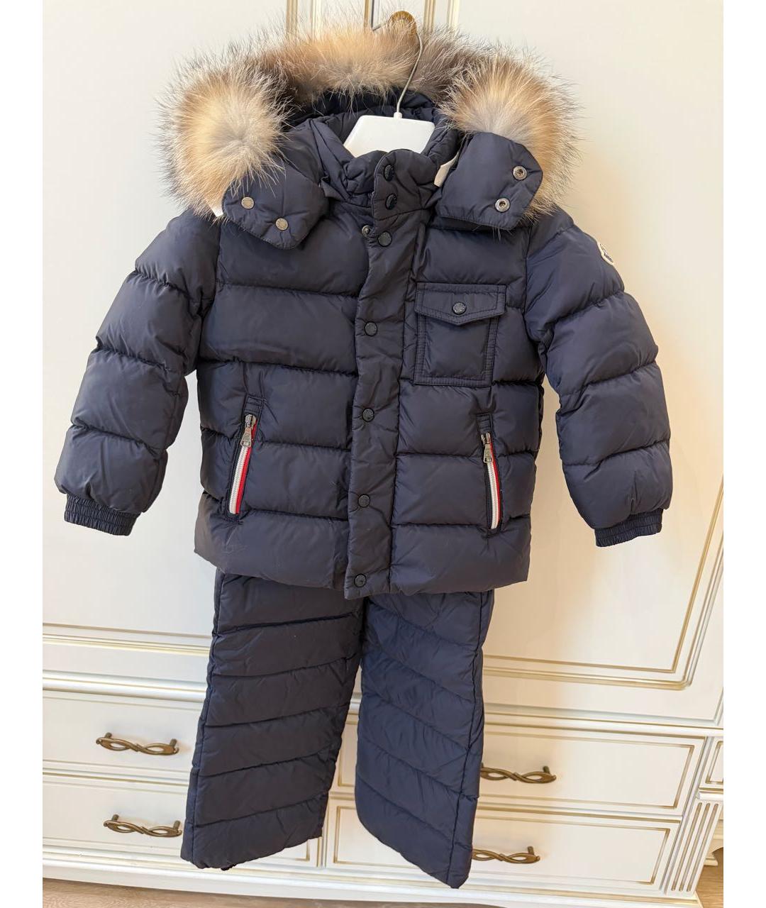 MONCLER Темно-синий комбинезон, фото 9