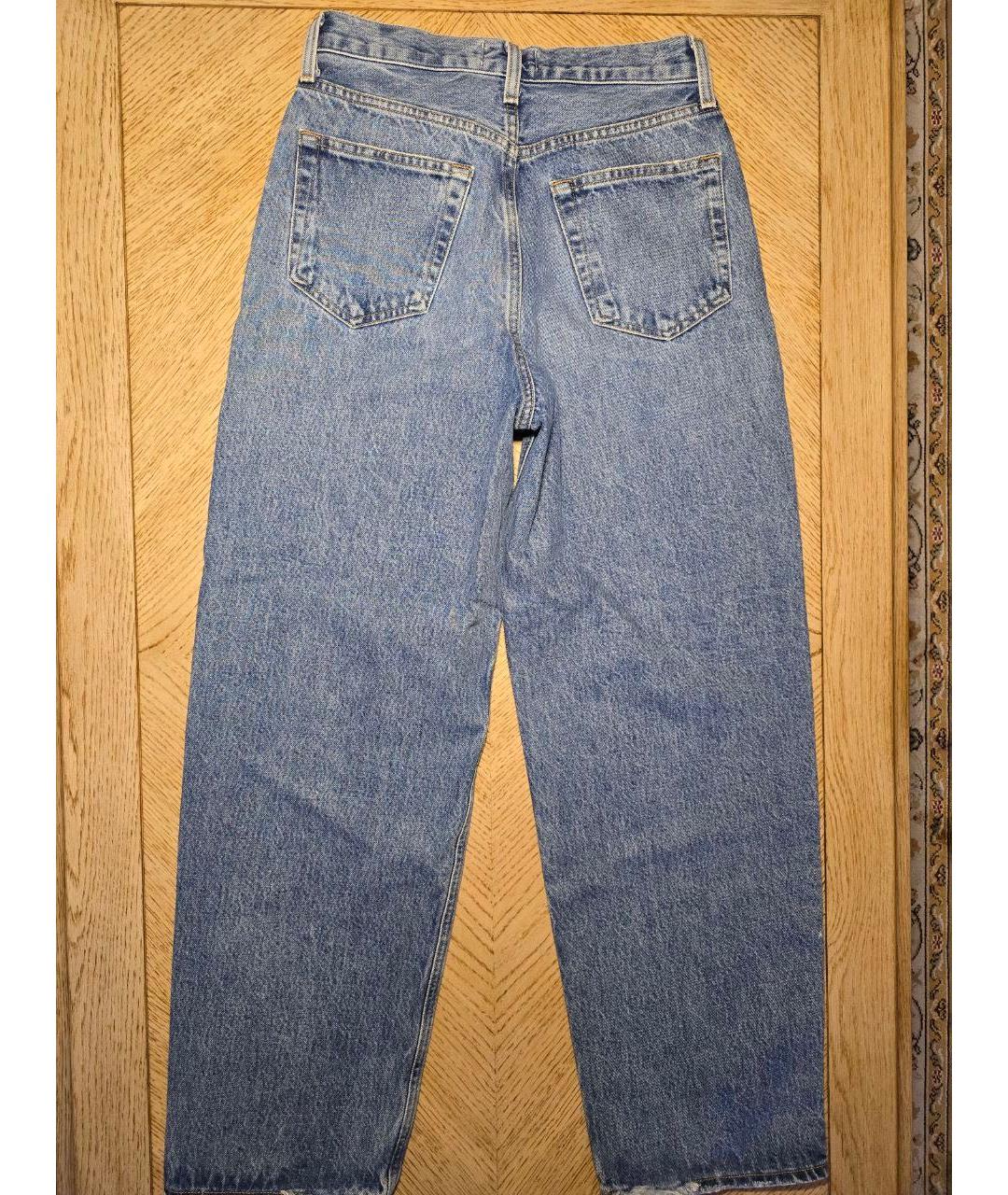 AGOLDE Синие хлопковые прямые джинсы, фото 2