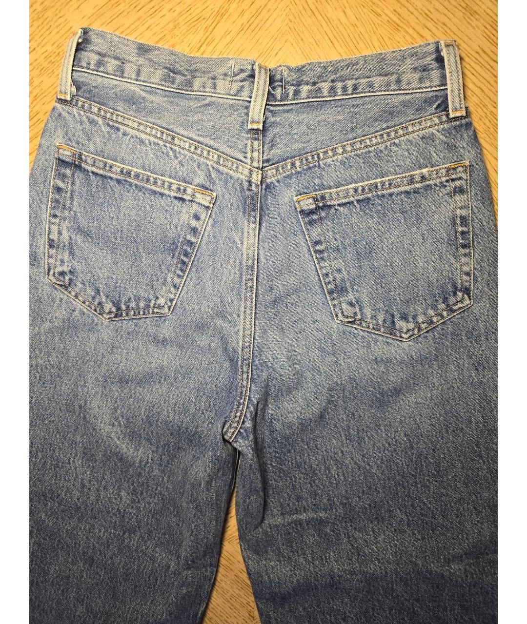 AGOLDE Синие хлопковые прямые джинсы, фото 7