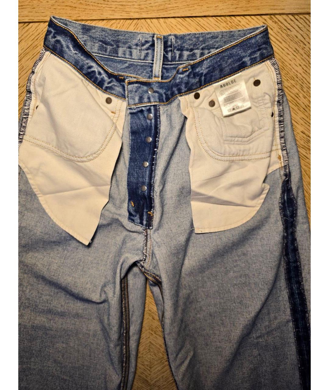 AGOLDE Синие хлопковые прямые джинсы, фото 4