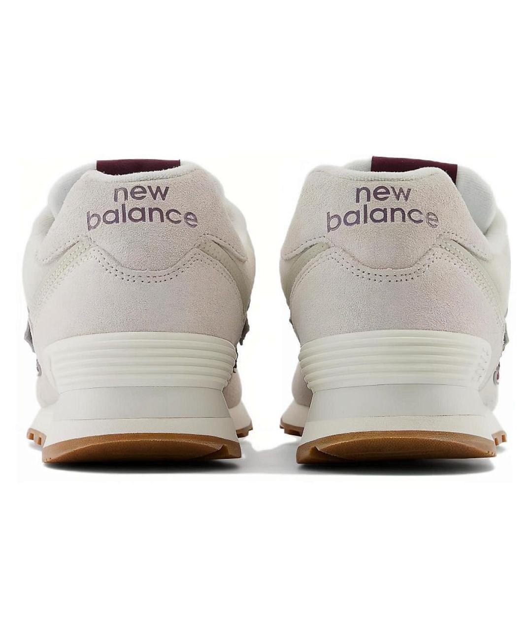 NEW BALANCE Белые замшевые низкие кроссовки / кеды, фото 4