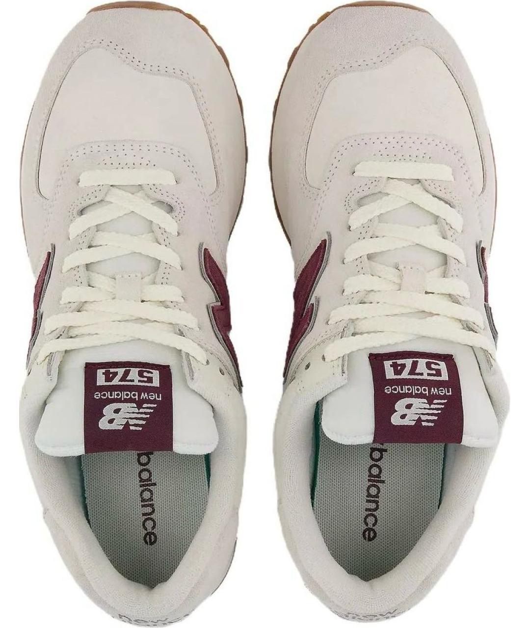 NEW BALANCE Белые замшевые низкие кроссовки / кеды, фото 3