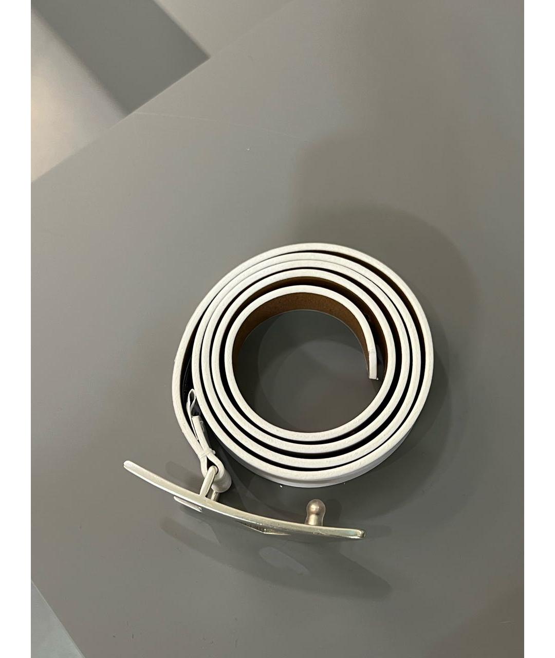 DIESEL Белый кожаный ремень, фото 2