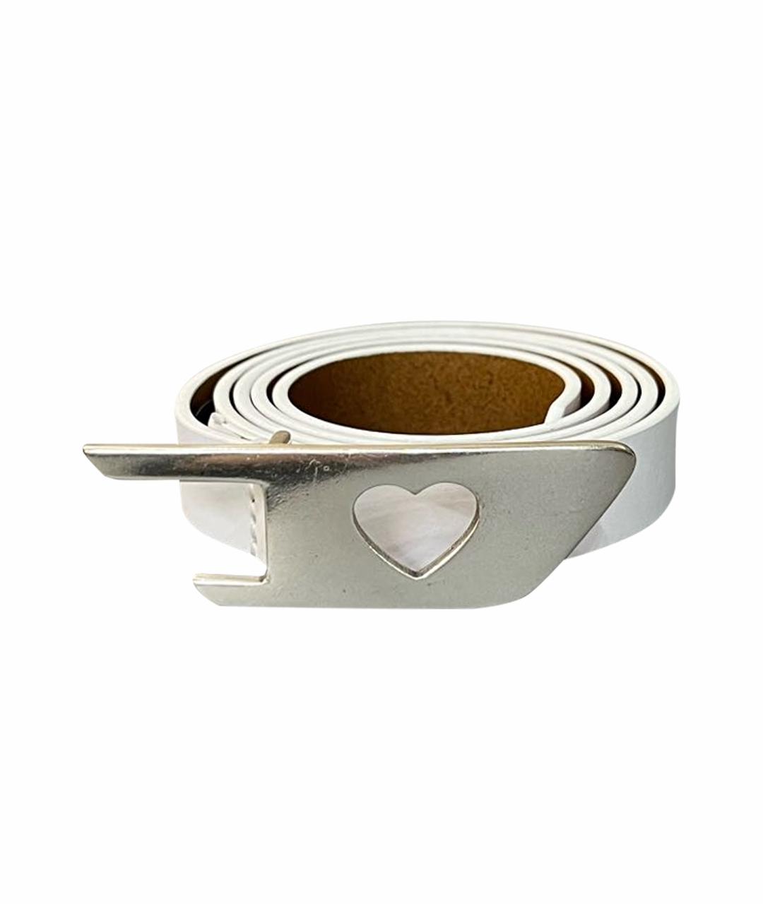 DIESEL Белый кожаный ремень, фото 1