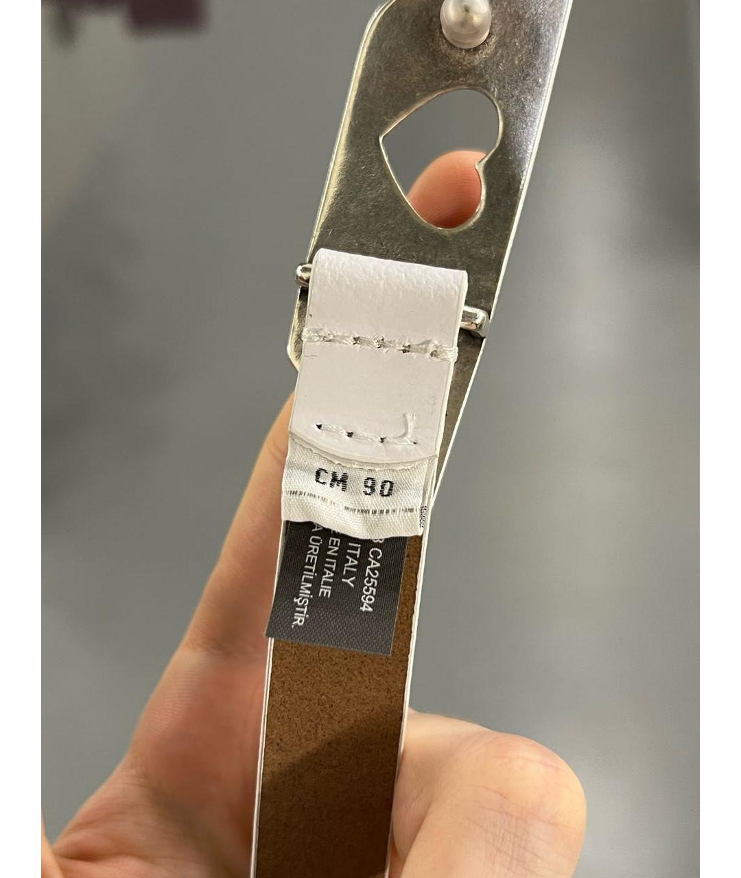 DIESEL Белый кожаный ремень, фото 3