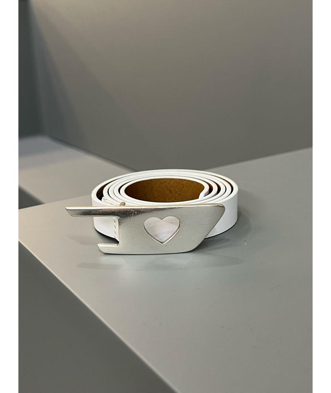 DIESEL Белый кожаный ремень, фото 6