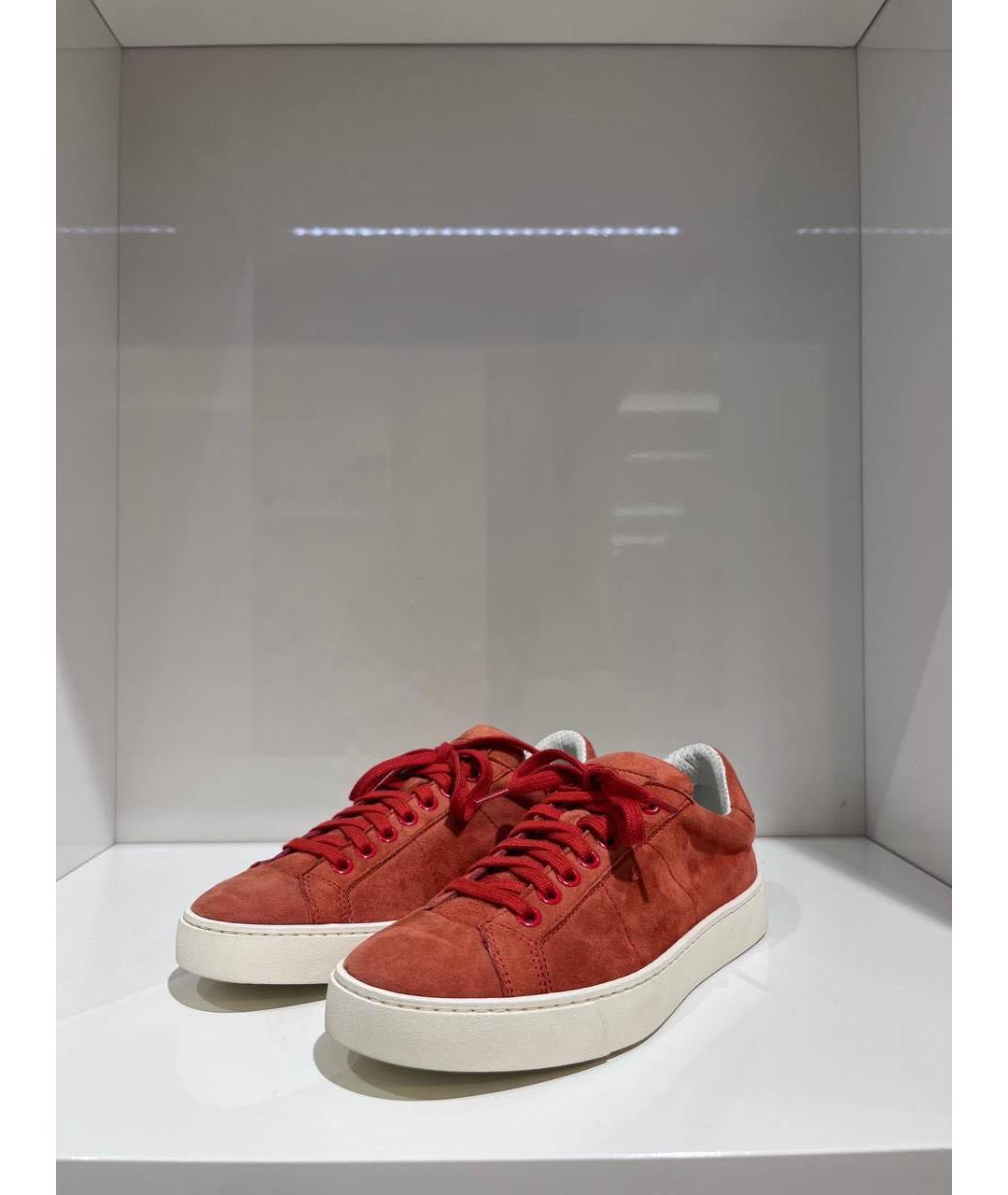 SANTONI Красные замшевые кеды, фото 2