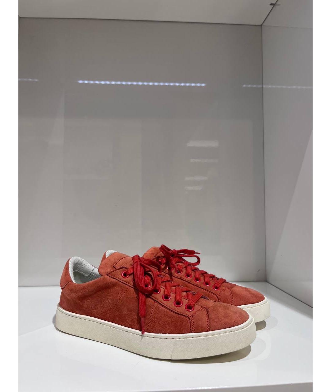 SANTONI Красные замшевые кеды, фото 4