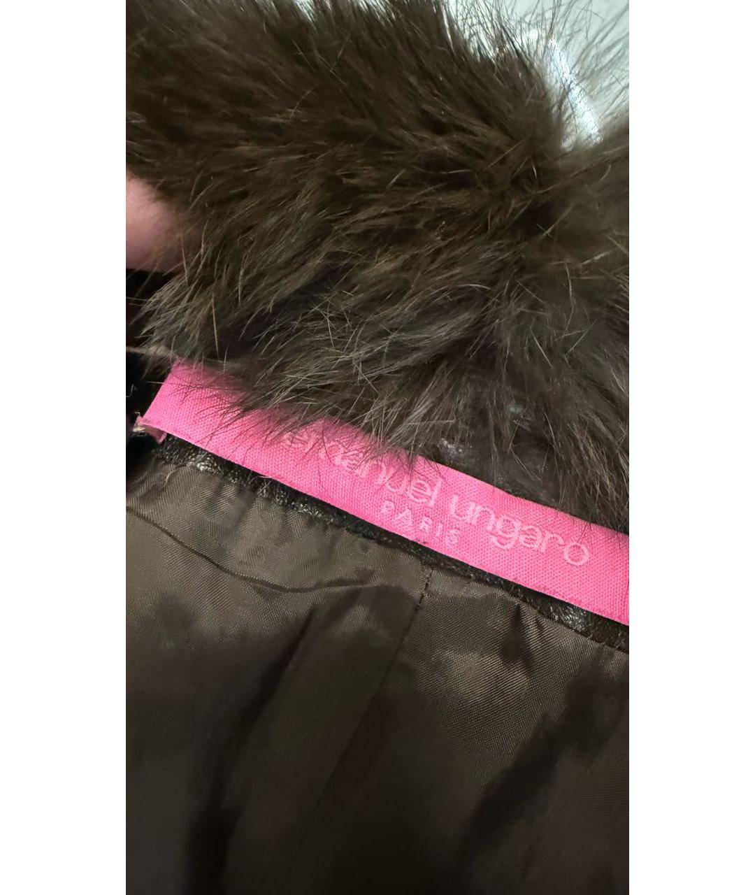 UNGARO Коричневый кожаный тренч/плащ, фото 5