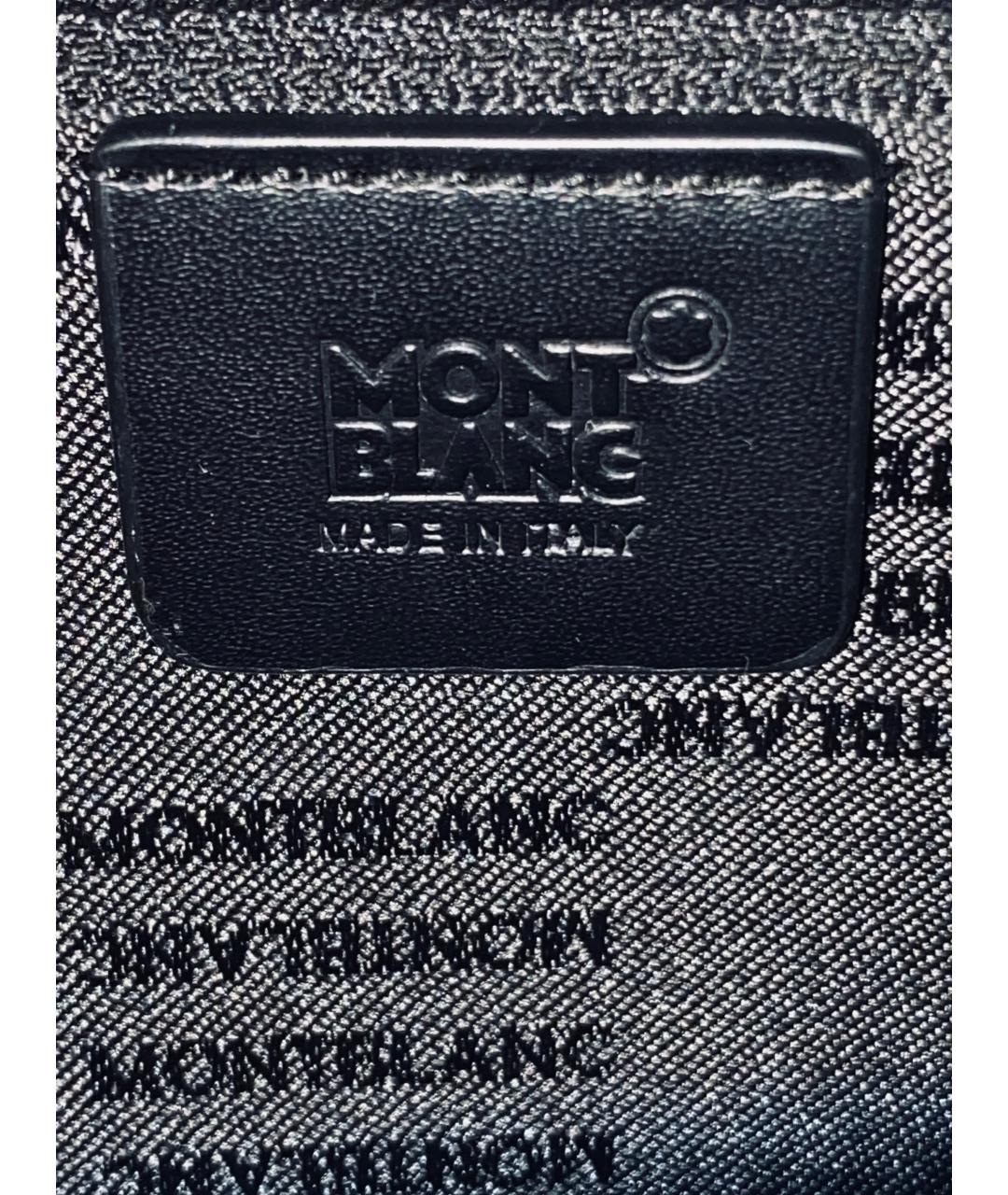 MONTBLANC Черный кожаный кошелек, фото 5