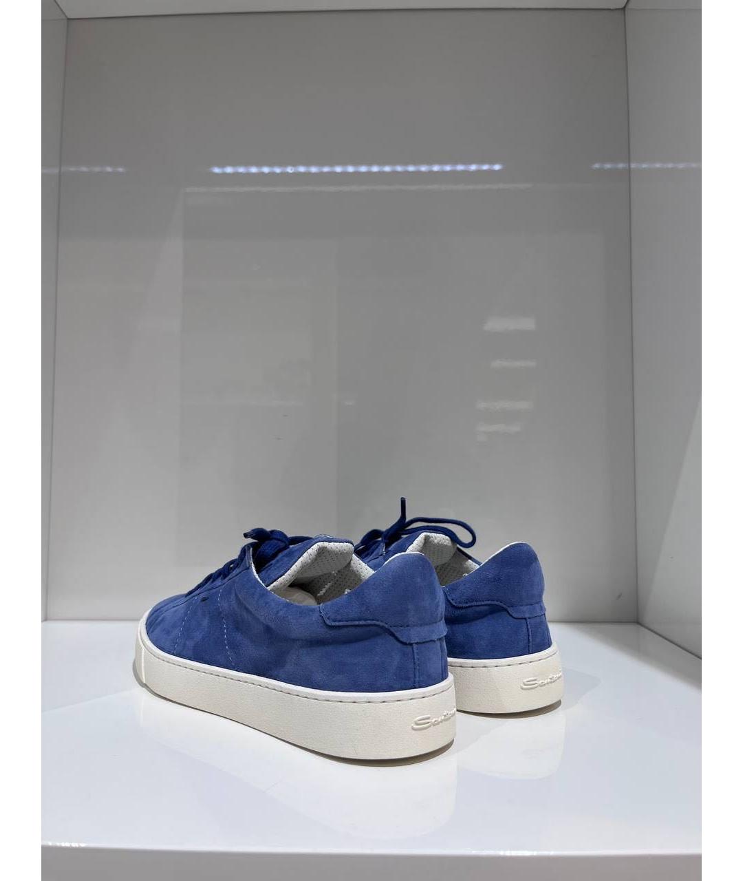 SANTONI Синие замшевые кеды, фото 3