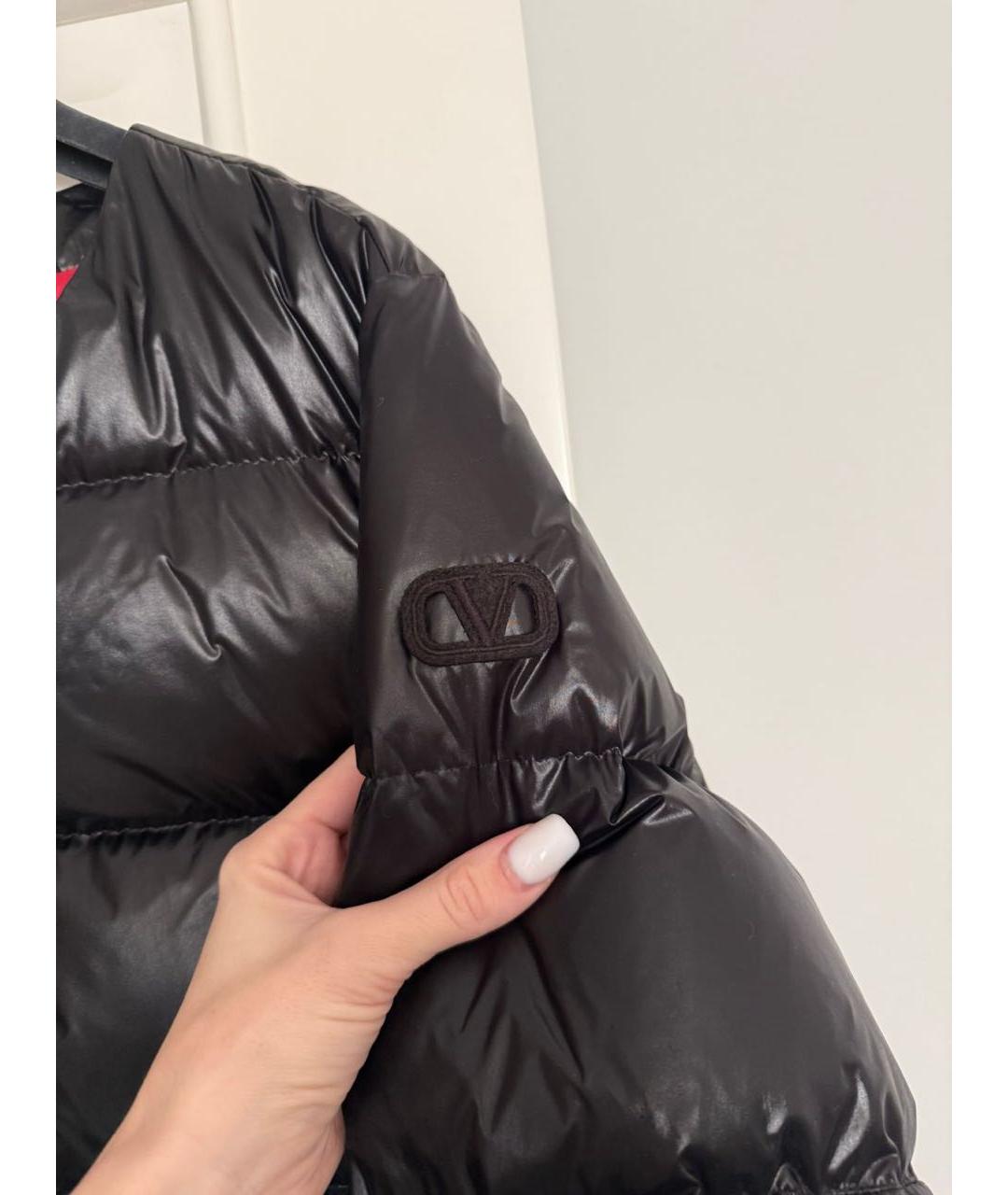 VALENTINO Черный полиамидовый пуховик, фото 2
