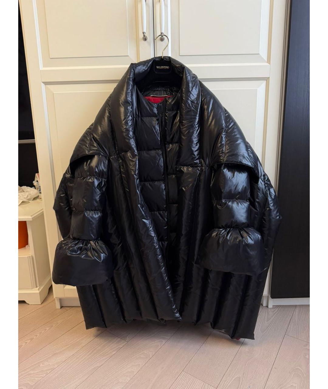 VALENTINO Черный полиамидовый пуховик, фото 5