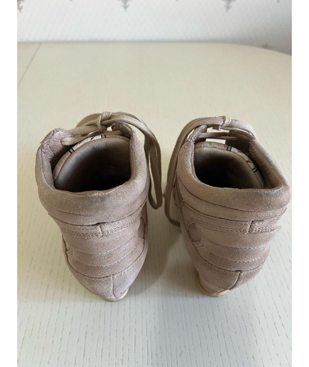ASH Бежевые замшевые кроссовки, фото 4