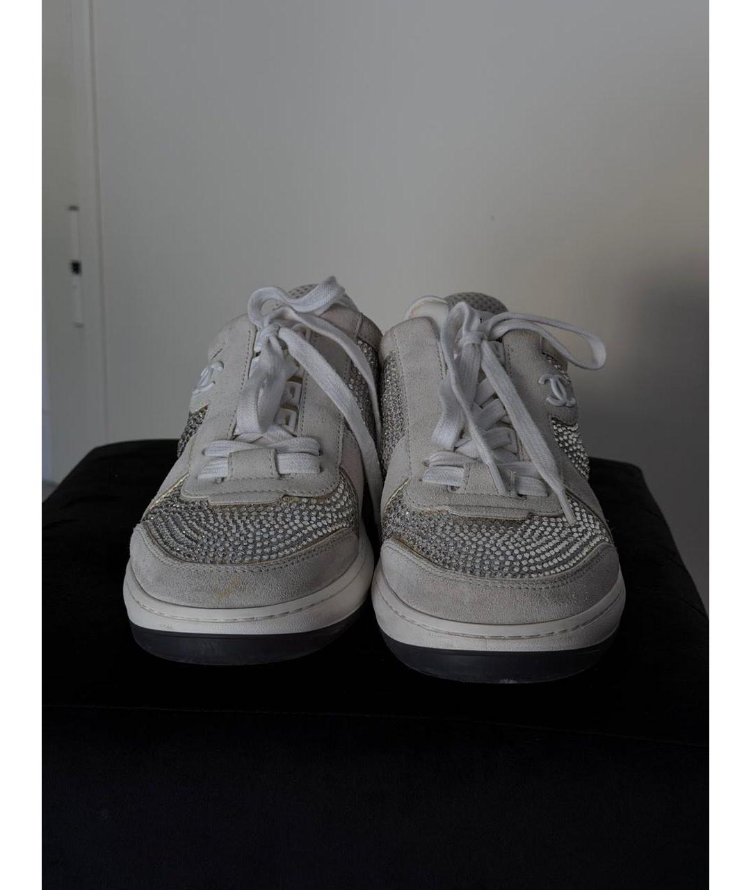 CHANEL Серые замшевые кроссовки, фото 2