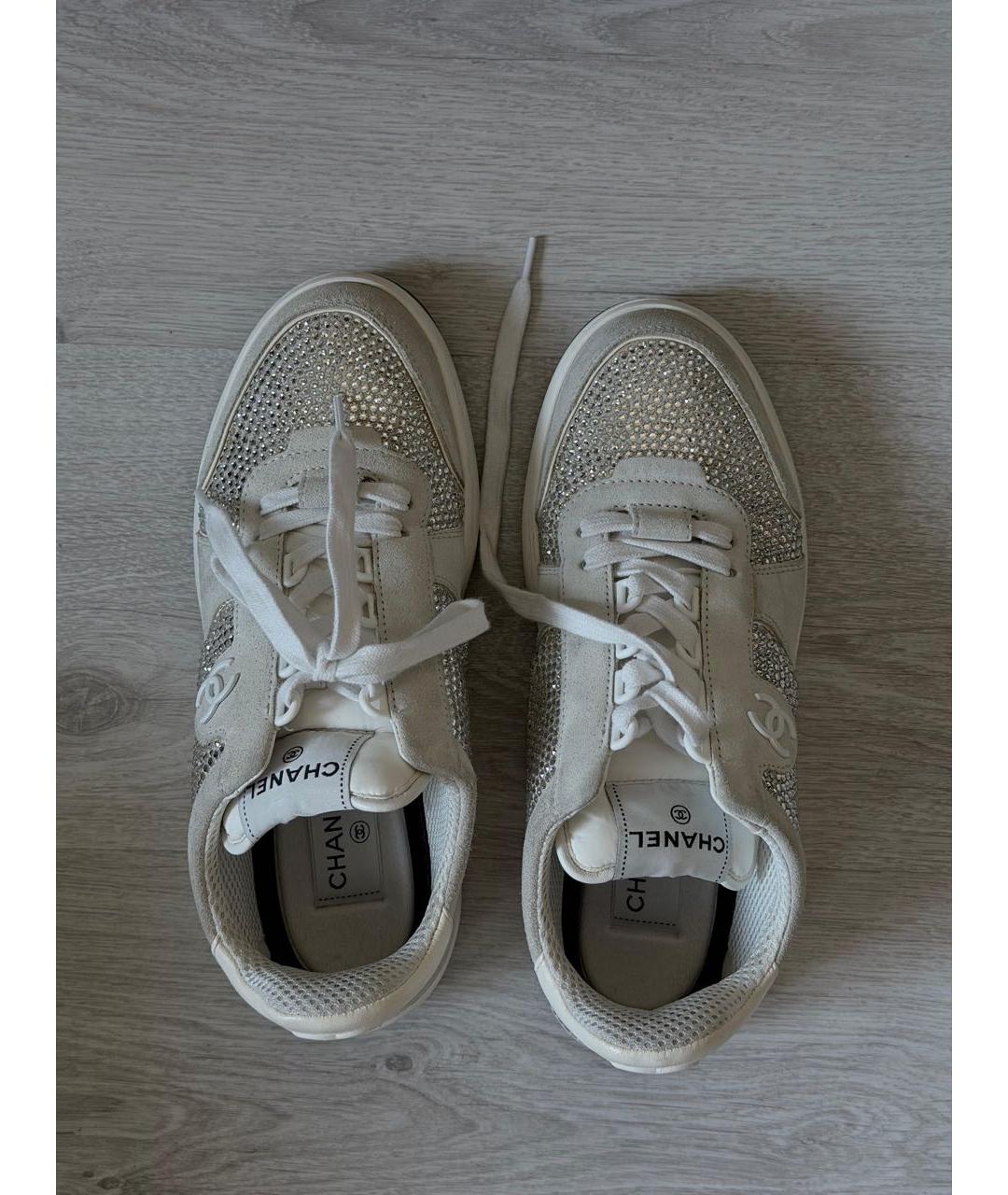 CHANEL Серые замшевые кроссовки, фото 3