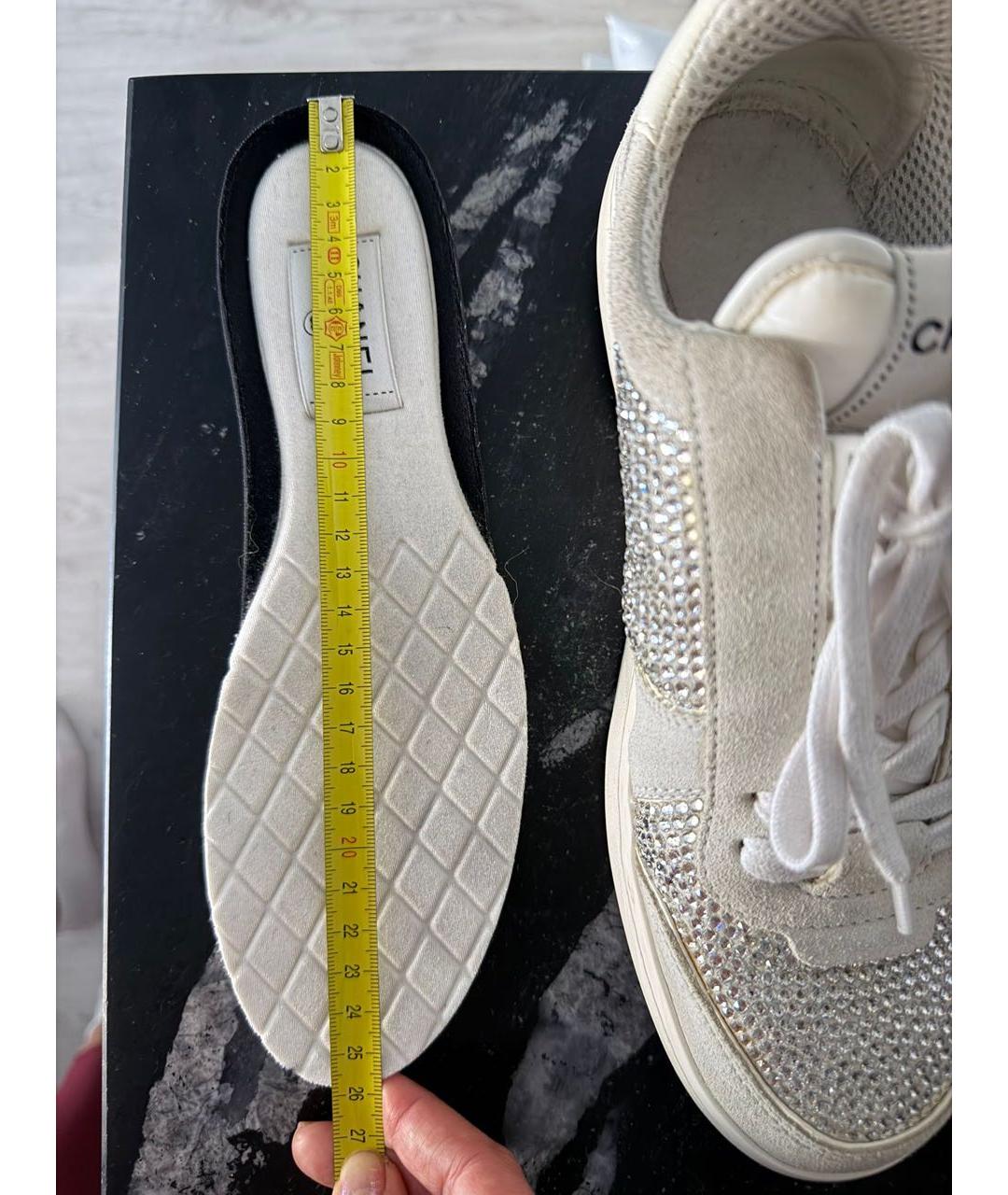 CHANEL Серые замшевые кроссовки, фото 8