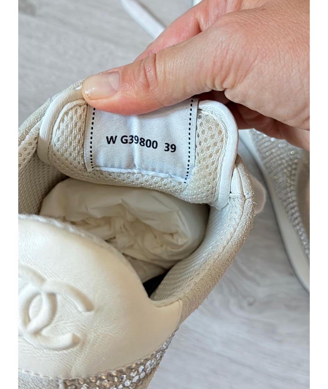 CHANEL Серые замшевые кроссовки, фото 6