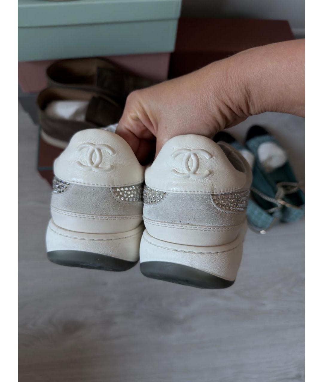CHANEL Серые замшевые кроссовки, фото 4