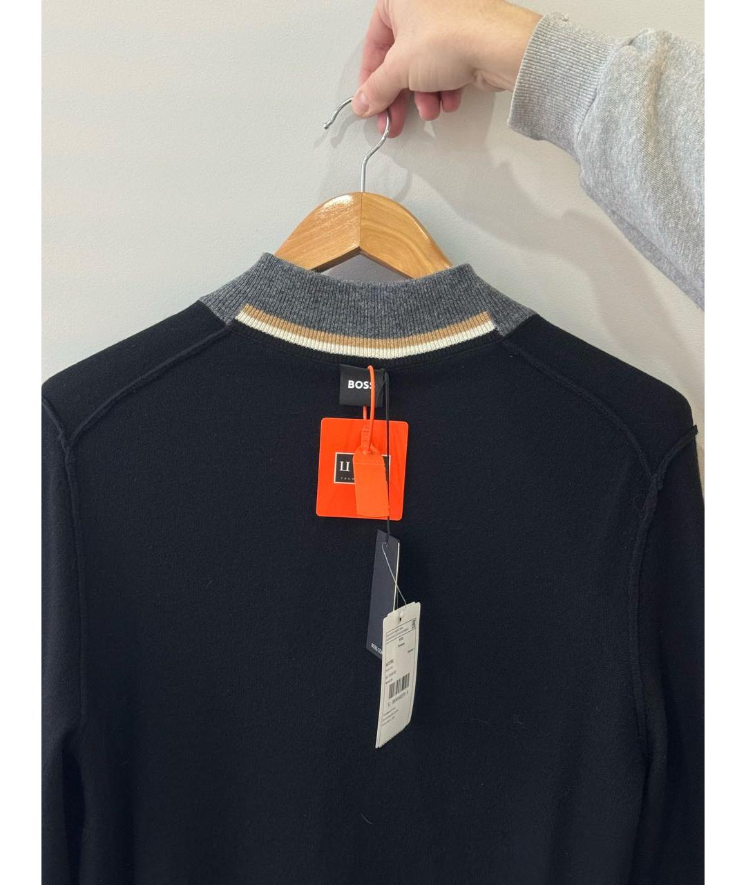 HUGO BOSS Черный шерстяной джемпер / свитер, фото 3