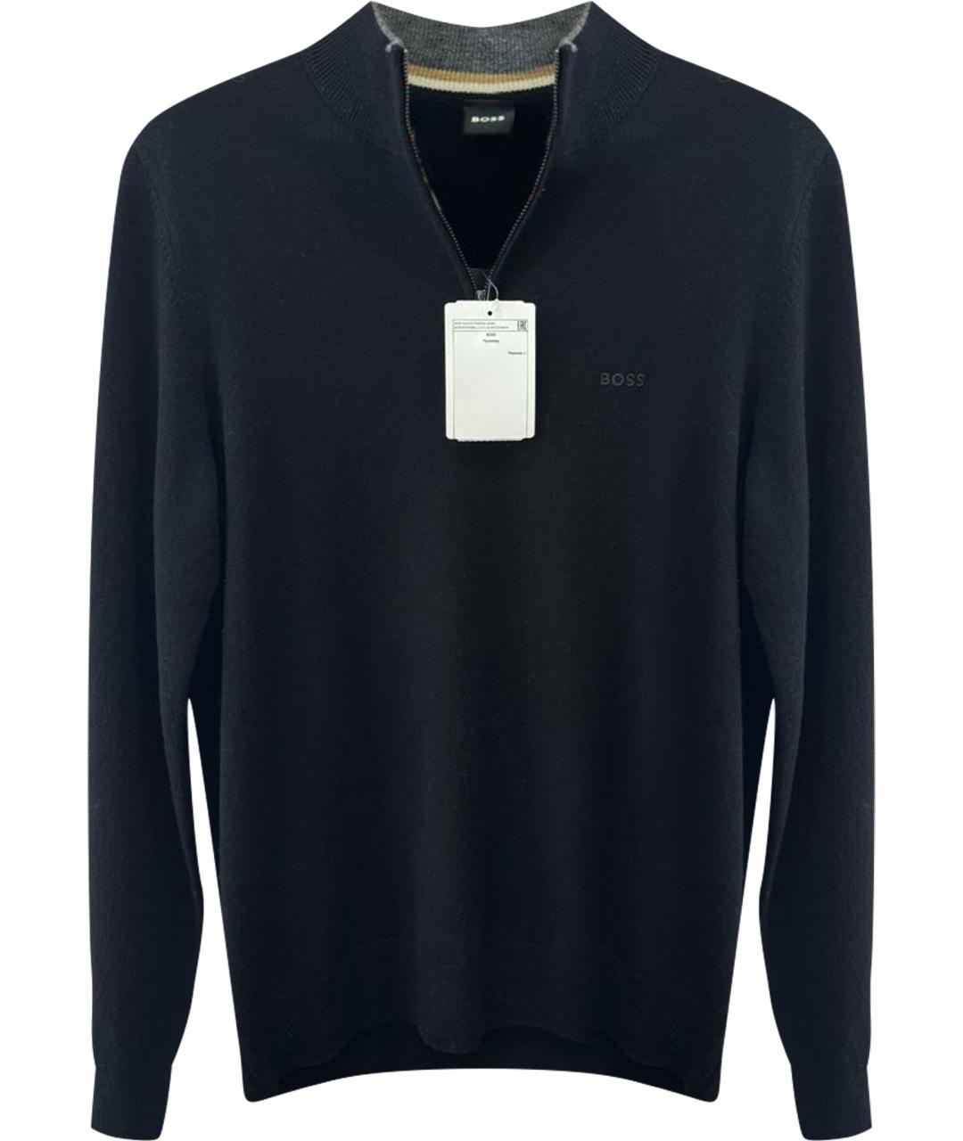 HUGO BOSS Черный шерстяной джемпер / свитер, фото 1