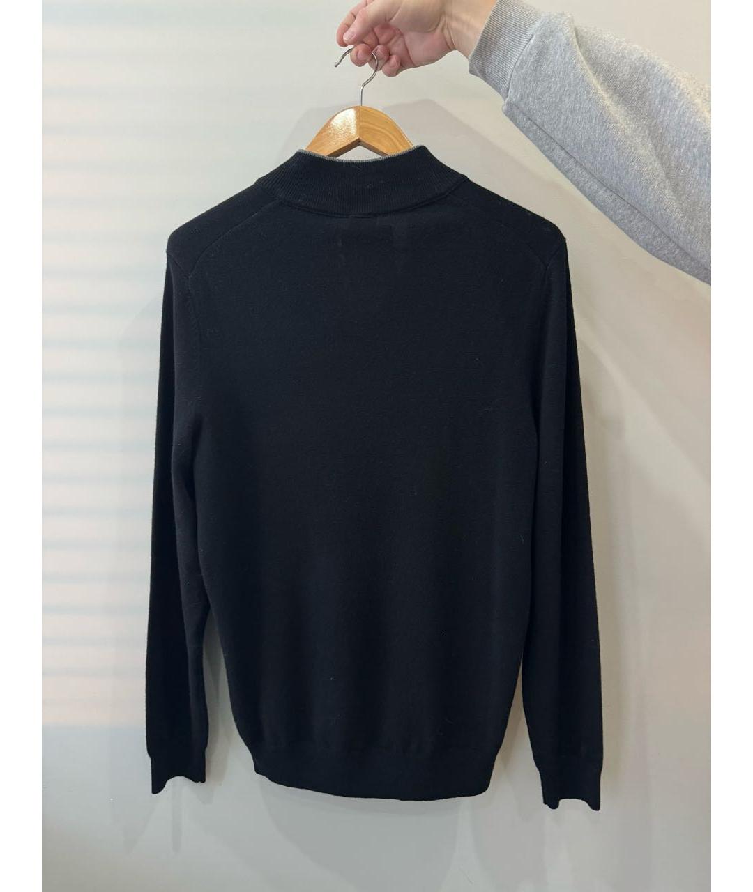 HUGO BOSS Черный шерстяной джемпер / свитер, фото 2