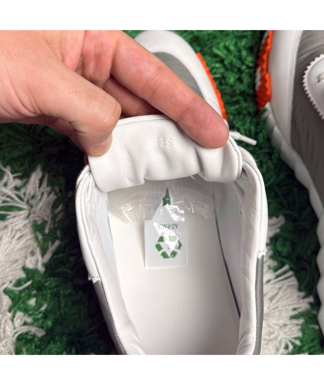 HERMES Серые текстильные высокие кроссовки / кеды, фото 8