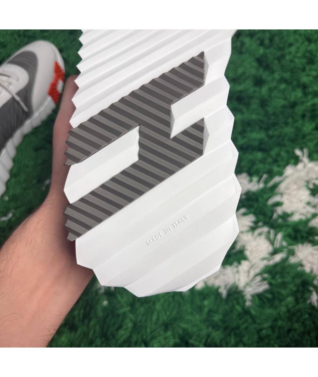 HERMES Серые текстильные высокие кроссовки / кеды, фото 7