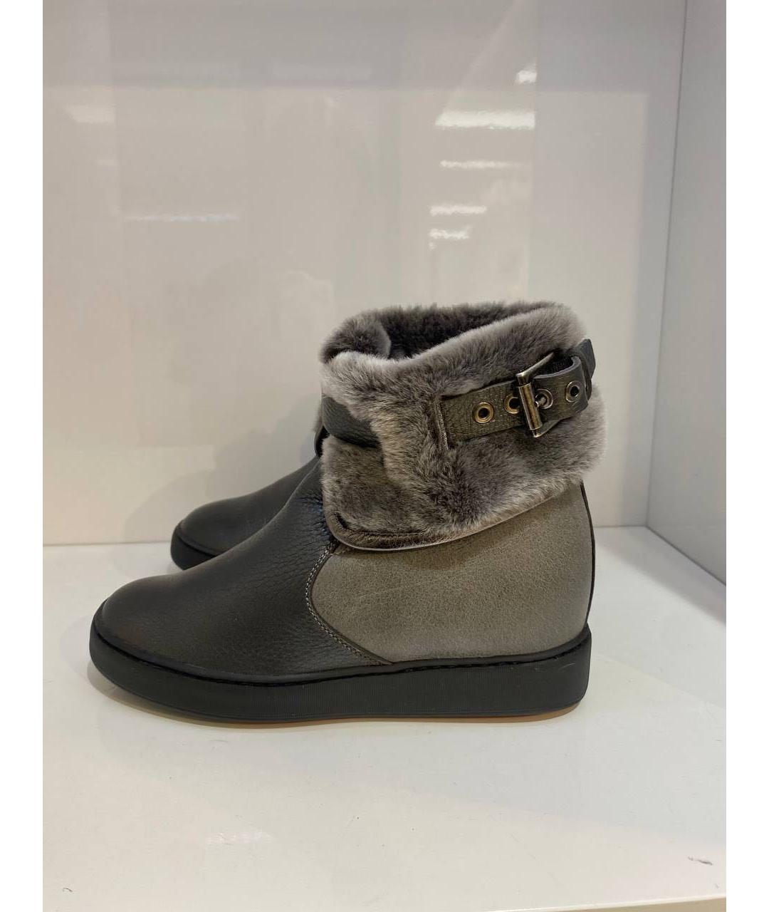 SANTONI Мульти кожаные полусапоги, фото 4