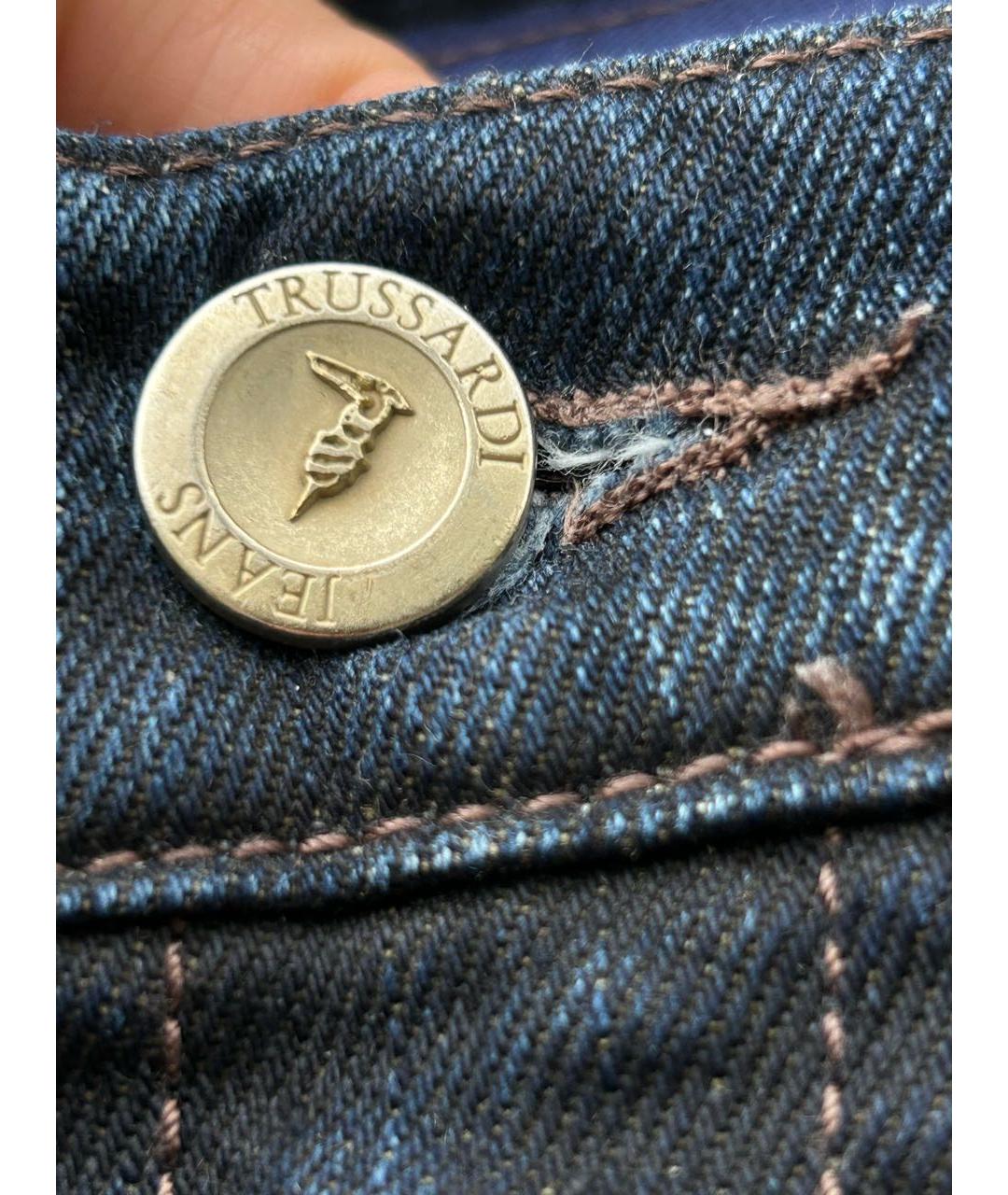 TRUSSARDI Темно-синие прямые джинсы, фото 8