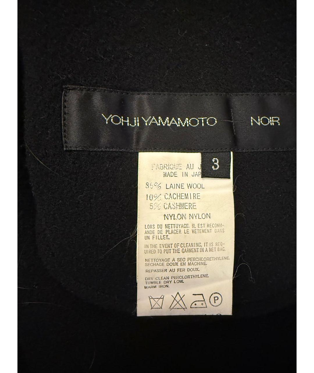 YOHJI YAMAMOTO Черное кашемировое пальто, фото 4