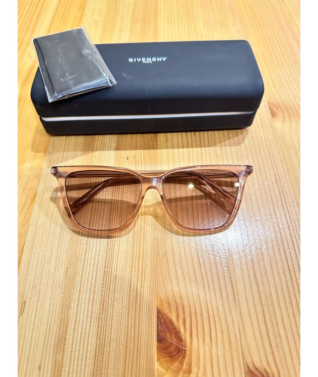 GIVENCHY Розовые пластиковые солнцезащитные очки, фото 4
