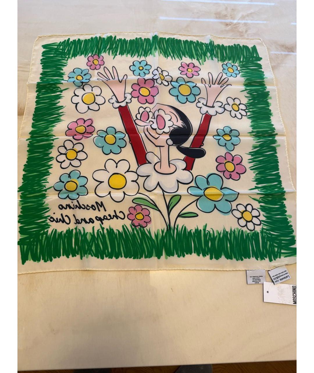 LOVE MOSCHINO Мульти шелковый платок, фото 2