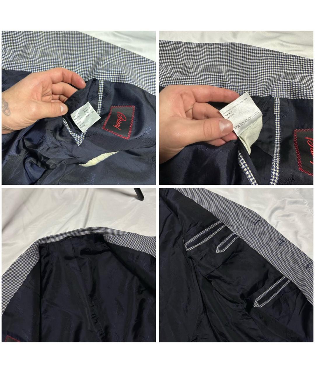 BRIONI Серый шерстяной пиджак, фото 7