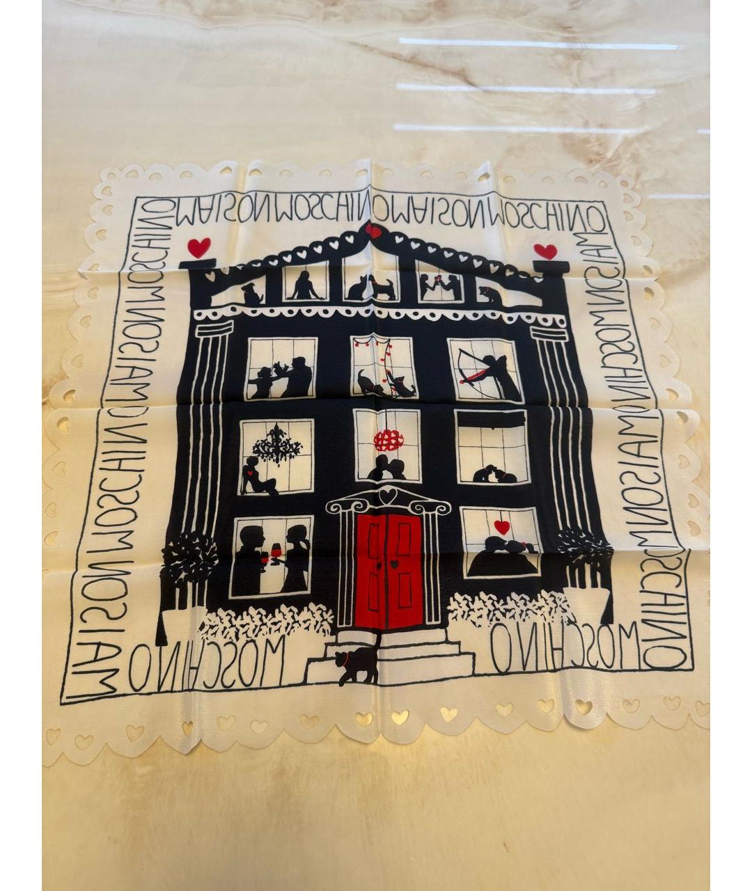 LOVE MOSCHINO Мульти шелковый платок, фото 2