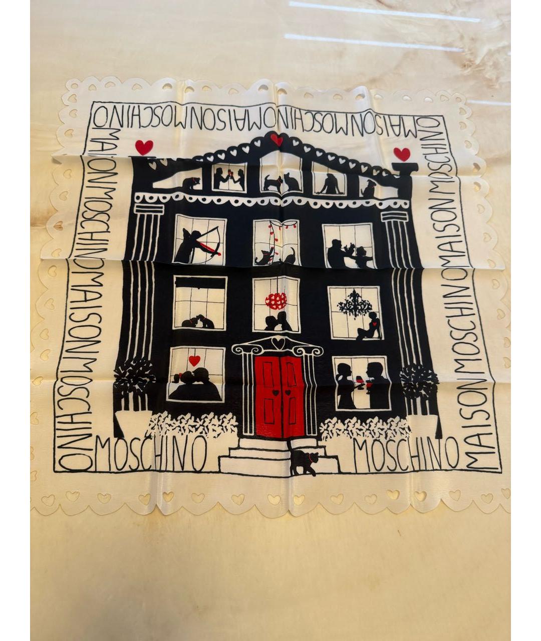 LOVE MOSCHINO Мульти шелковый платок, фото 5
