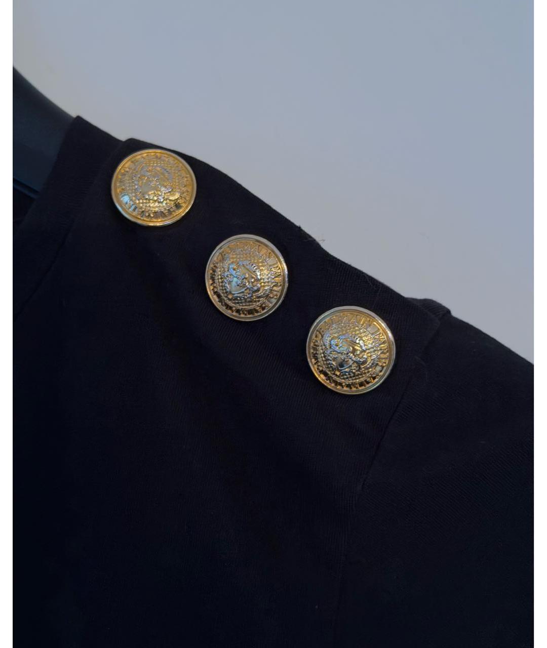 BALMAIN Черная хлопковая футболка, фото 4