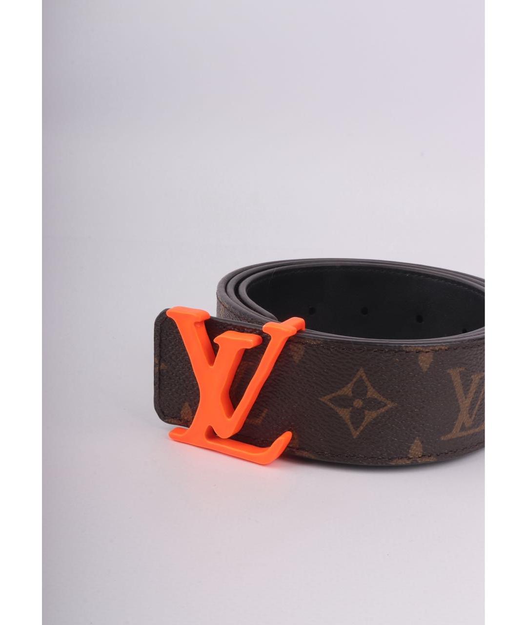 LOUIS VUITTON Коричневый кожаный ремень, фото 2
