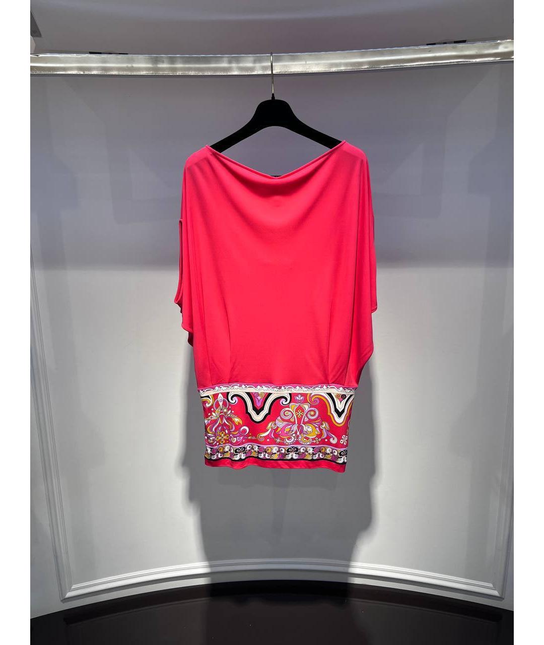 EMILIO PUCCI Розовая вискозная футболка, фото 3